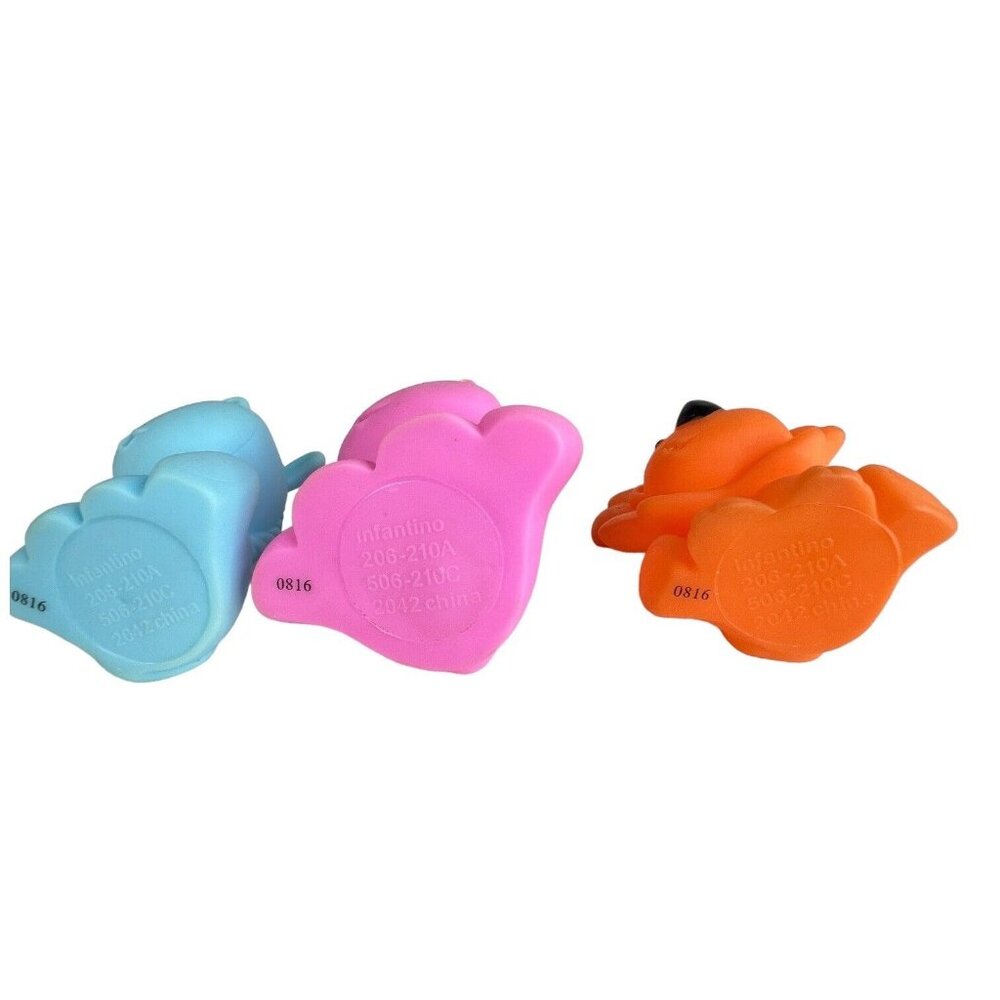 6 Infantino Animal Bath Squirt Toy Lion Bear Hippo Tiger Monkey Donkey Lot - Picture 13 of 13